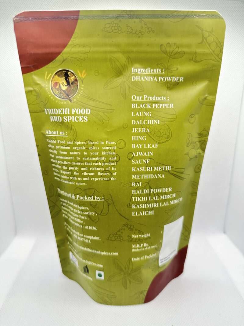 Aromatic and flavorful Dhaniya Powder masala from Vaidehi Food & Spices, Maharashtra