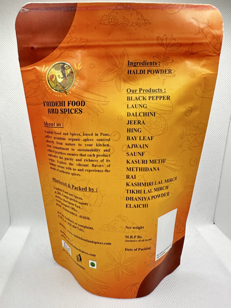 Pure and natural Haldi Powder masala from Vaidehi Food & Spices, Maharashtra